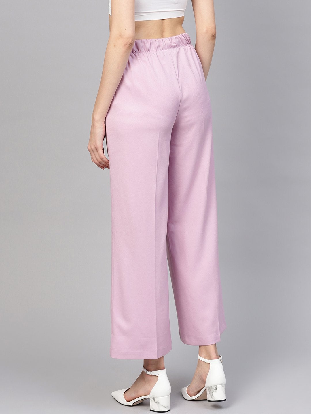 Women's Lavender Palazzo Pants - SASSAFRAS