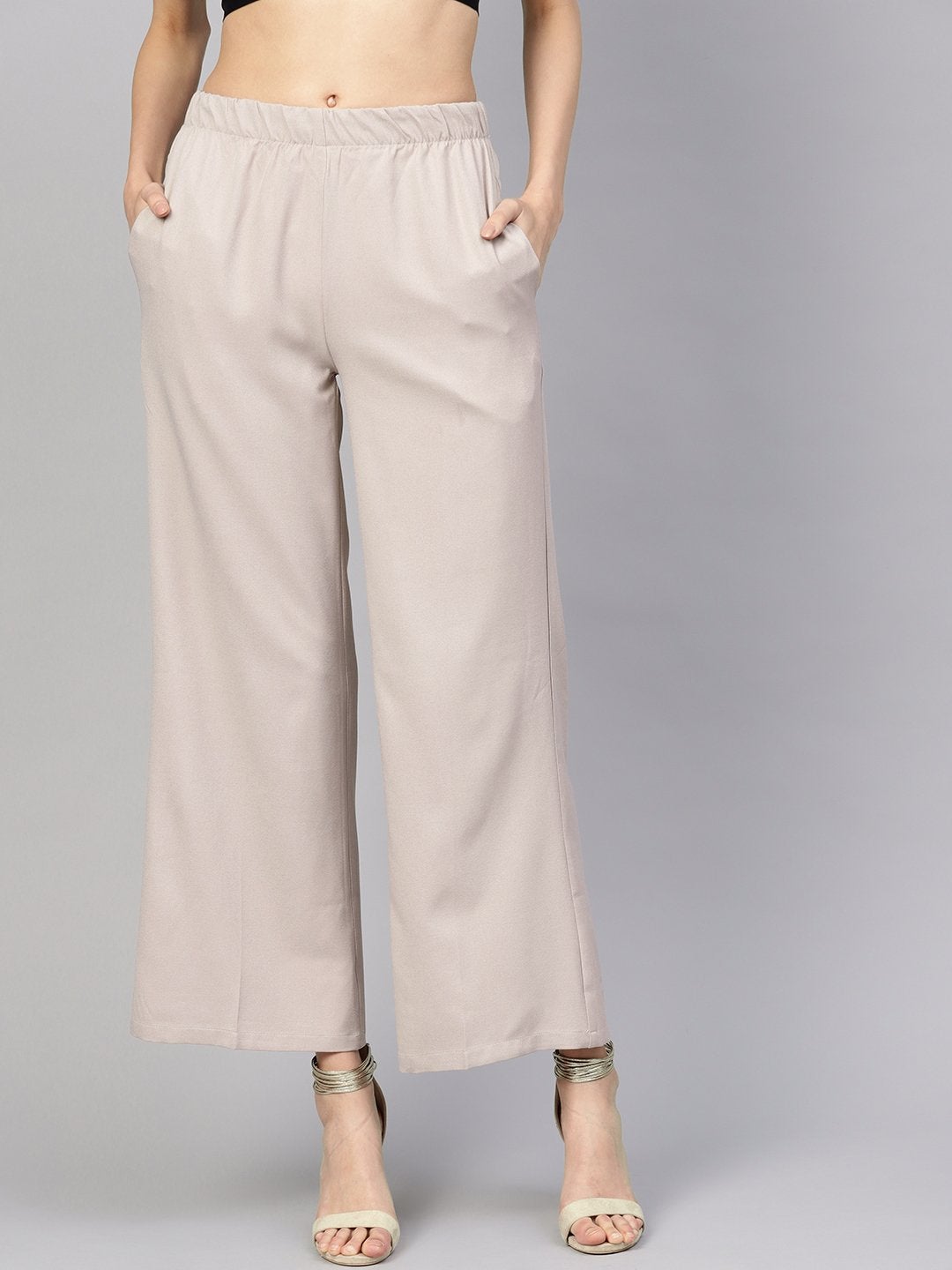 Women's Mauve Palazzo Pants - SASSAFRAS