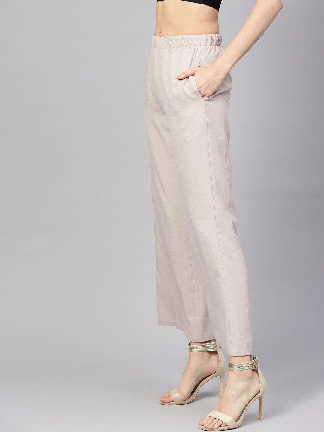 Women's Mauve Palazzo Pants - SASSAFRAS