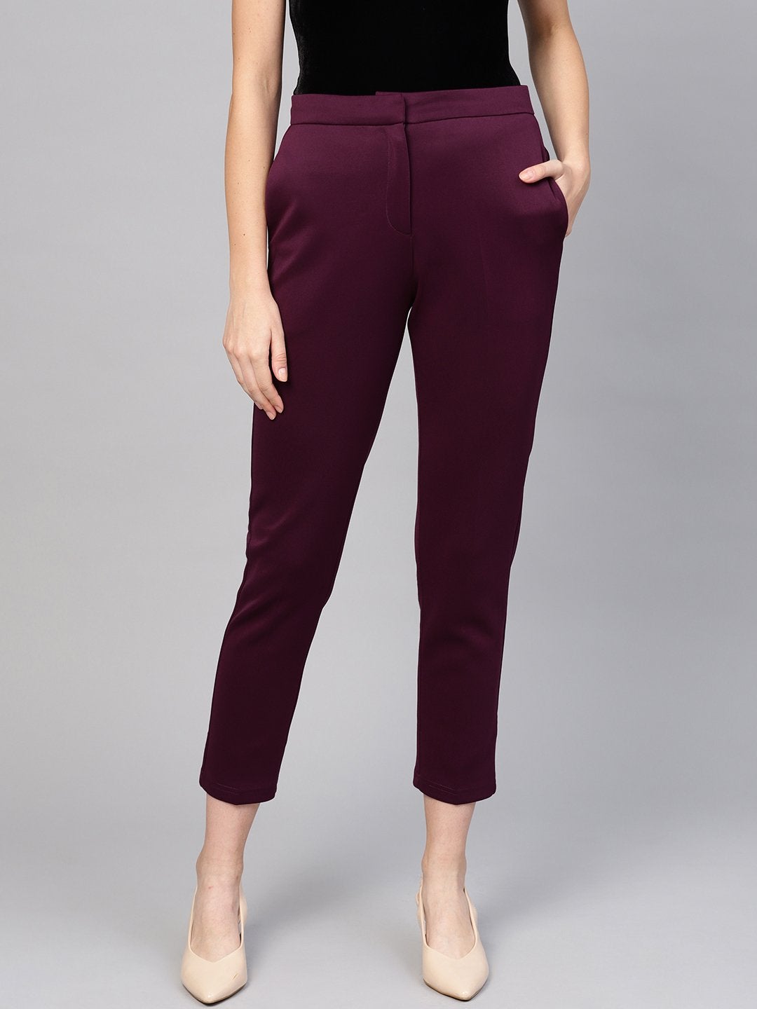 Women's Purple Tapered Pant - SASSAFRAS