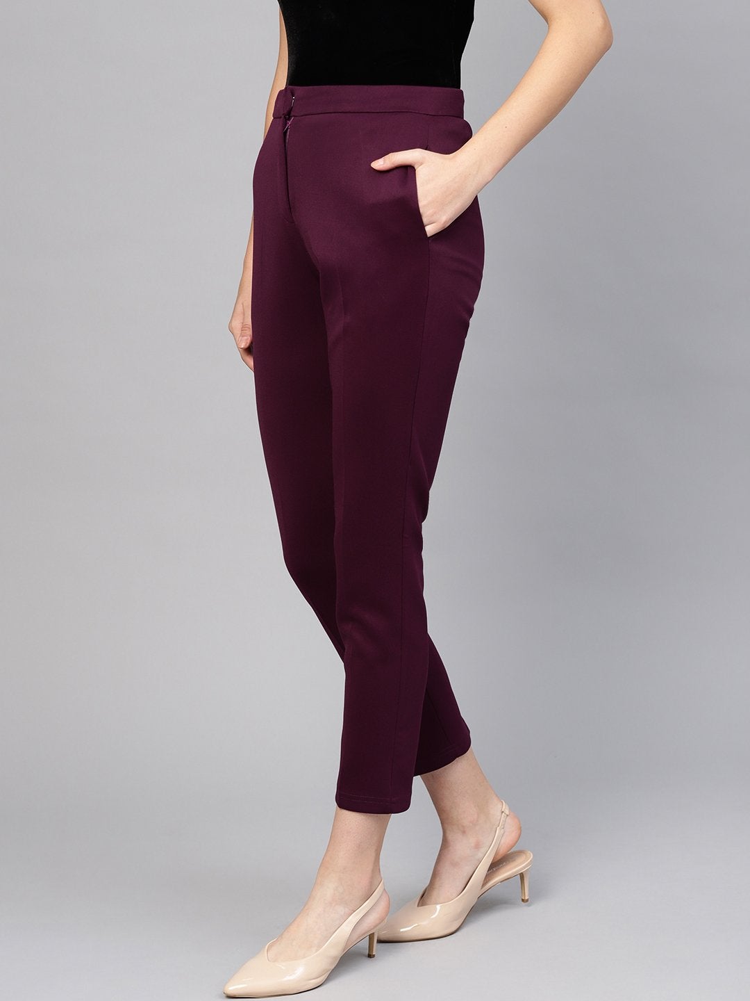 Women's Purple Tapered Pant - SASSAFRAS