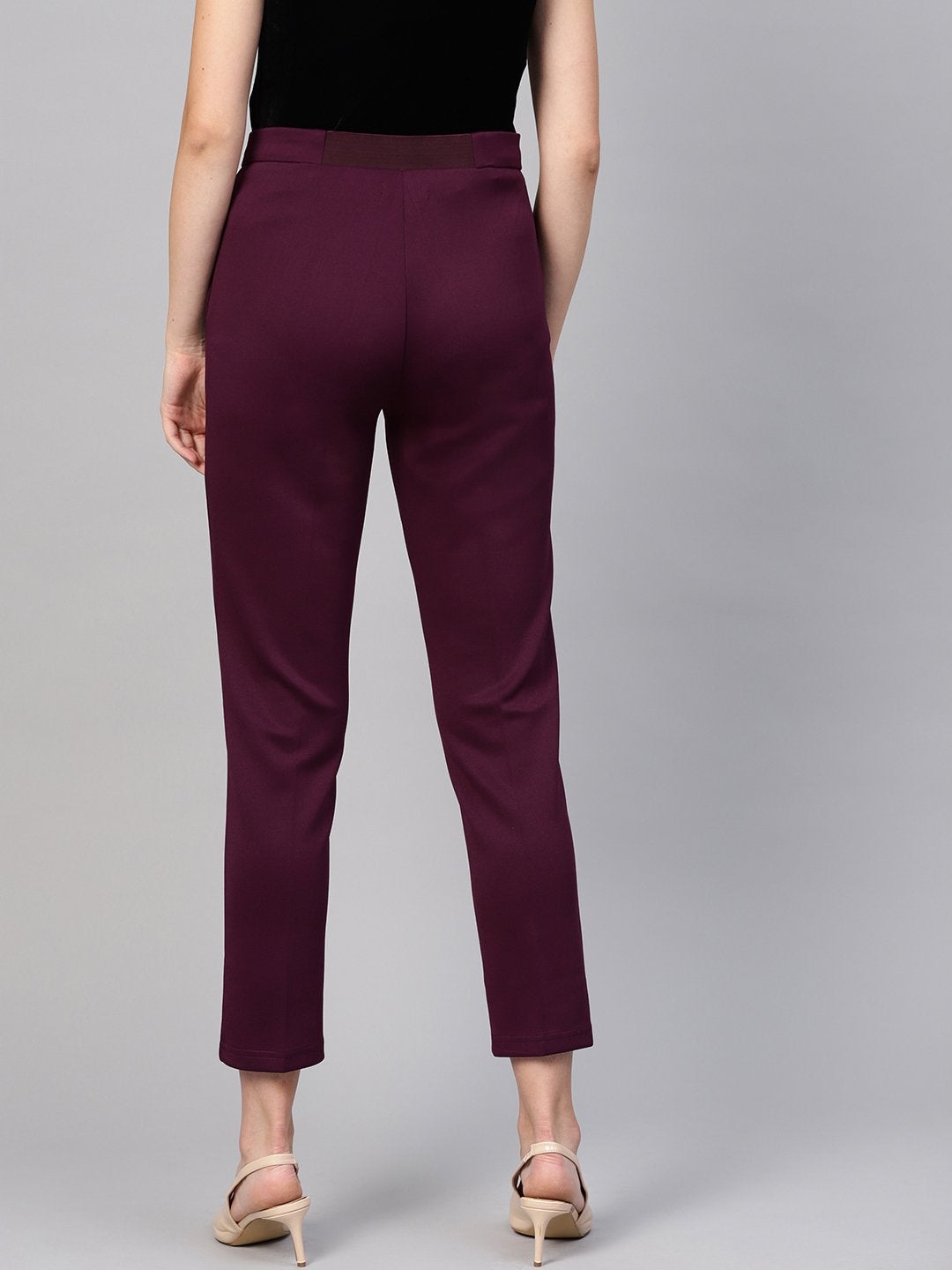 Women's Purple Tapered Pant - SASSAFRAS