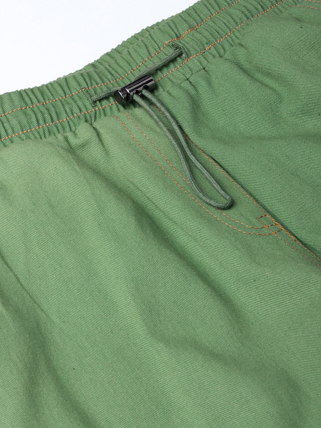 Women's Olive Denim Joggers - SASSAFRAS