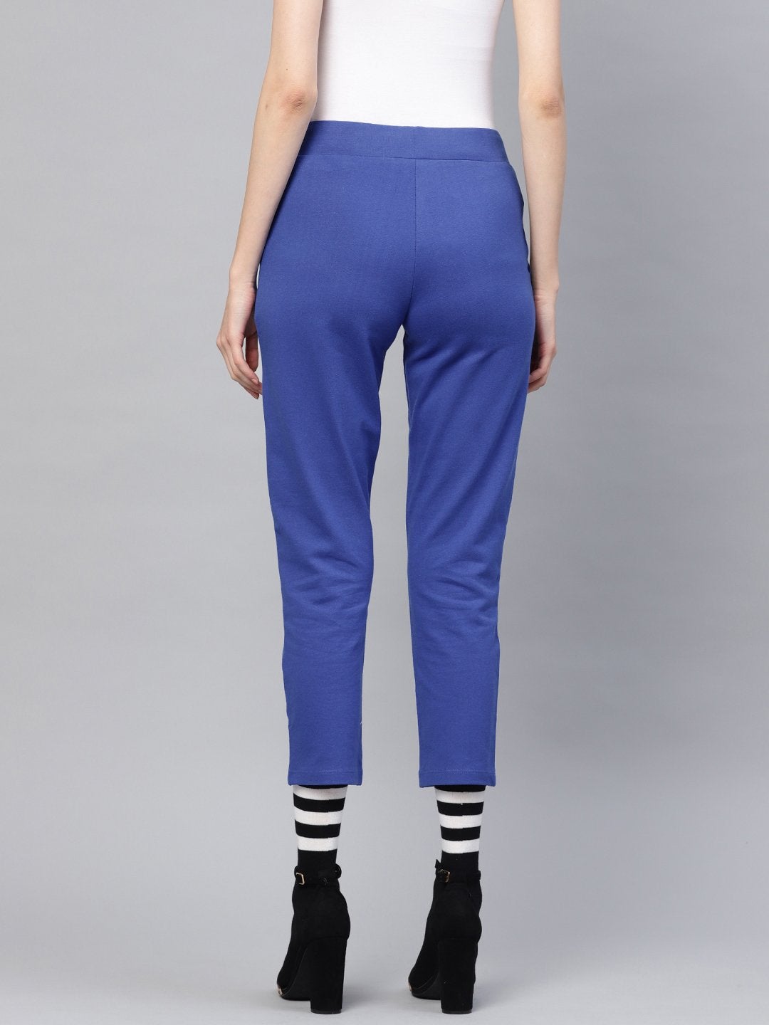 Women's Royal Blue Drawstring Pants - SASSAFRAS