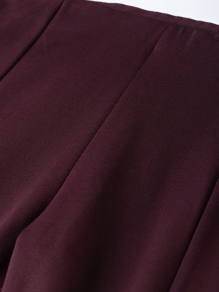 Women's Burgundy Pintuck Jegging