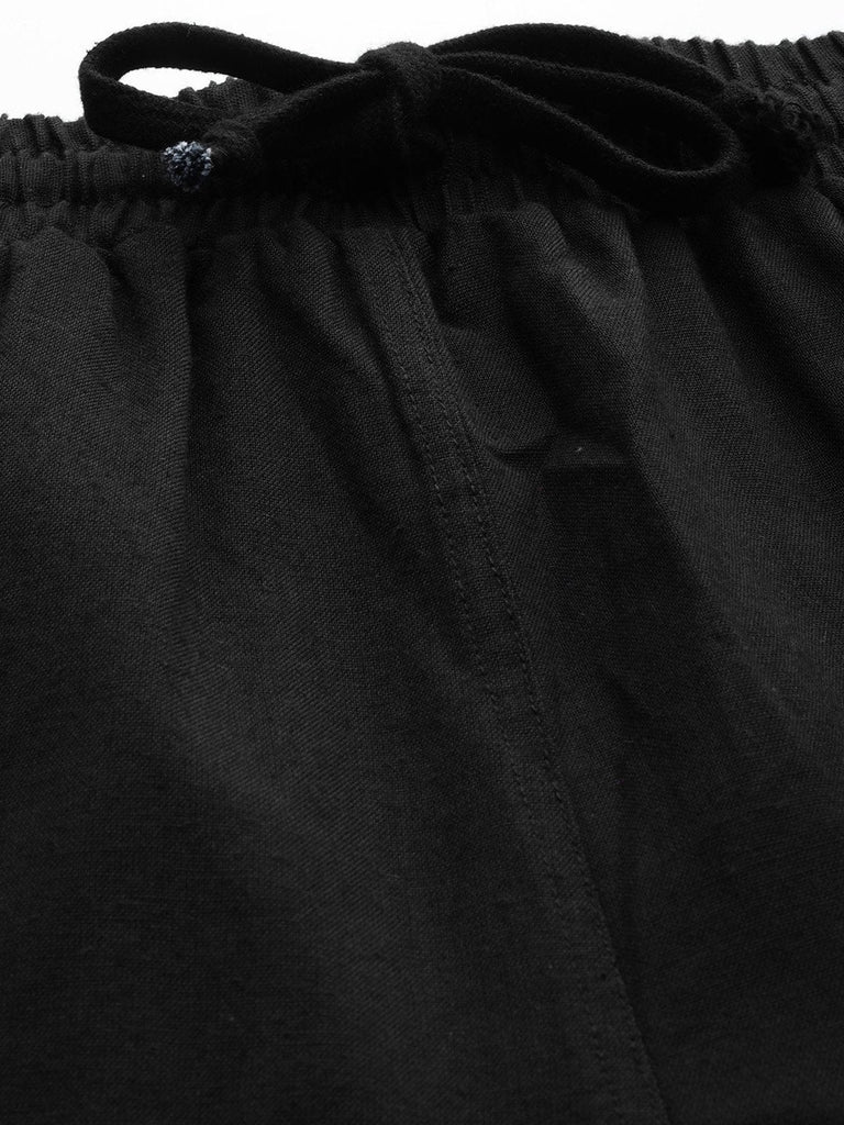Women's Black Side Pocket Joggers