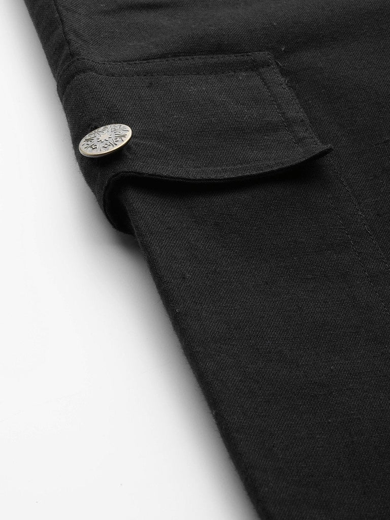 Women's Black Side Pocket Joggers