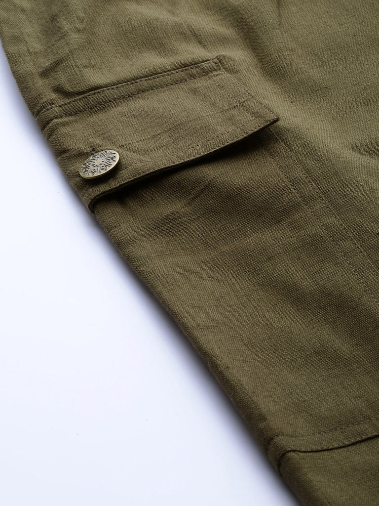 Women's Olive Side Pocket Joggers