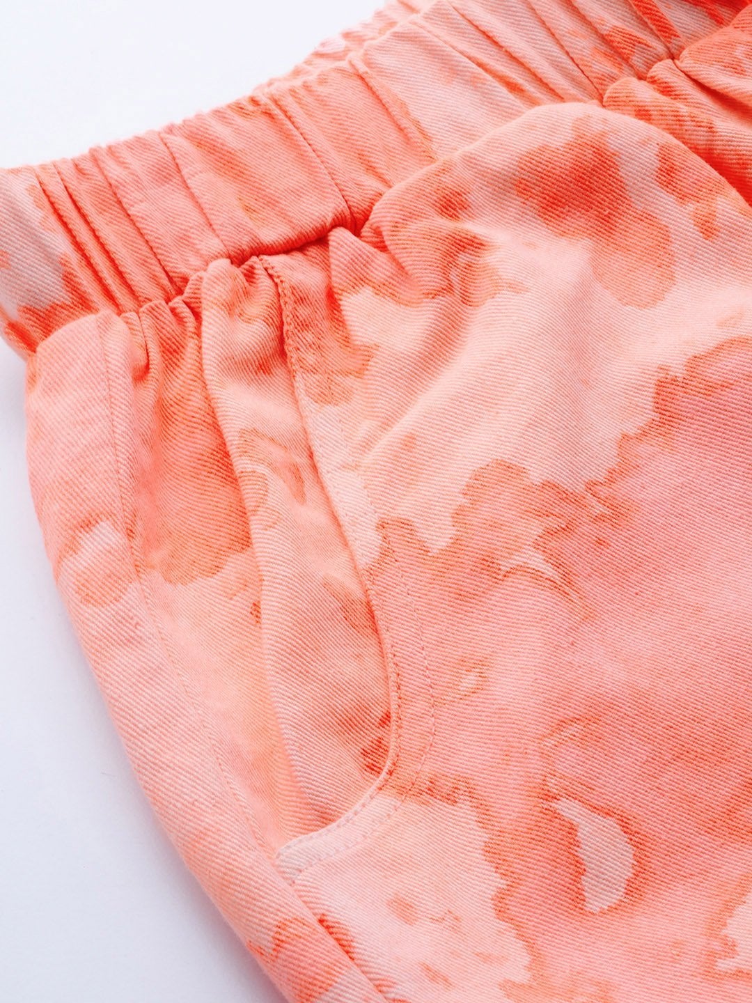 Women's Pink Tie-Dye Twill Jogger - SASSAFRAS