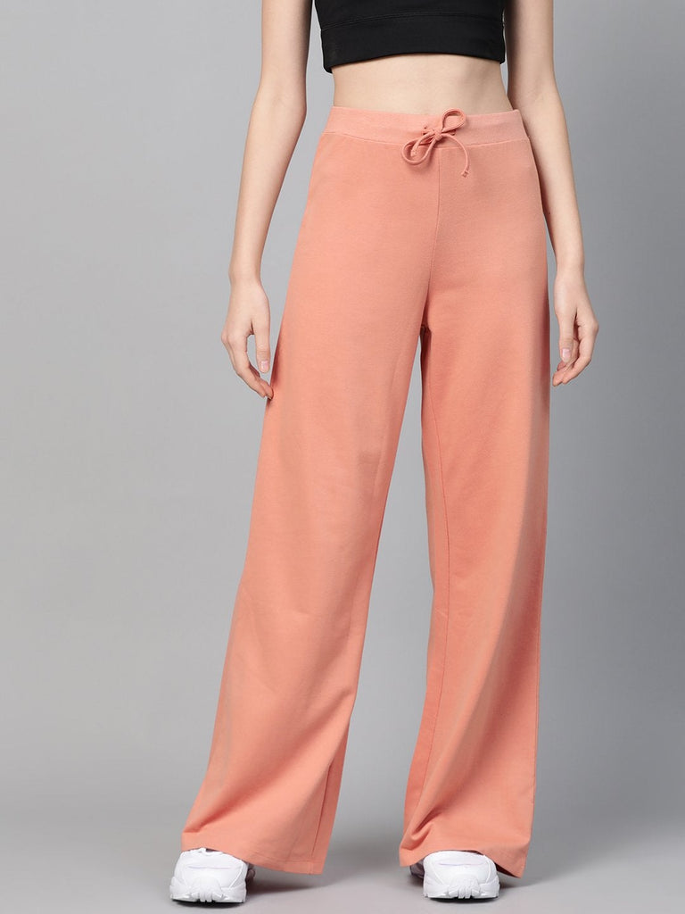 Women's Peach Terry Wide Leg Drawstring Pants