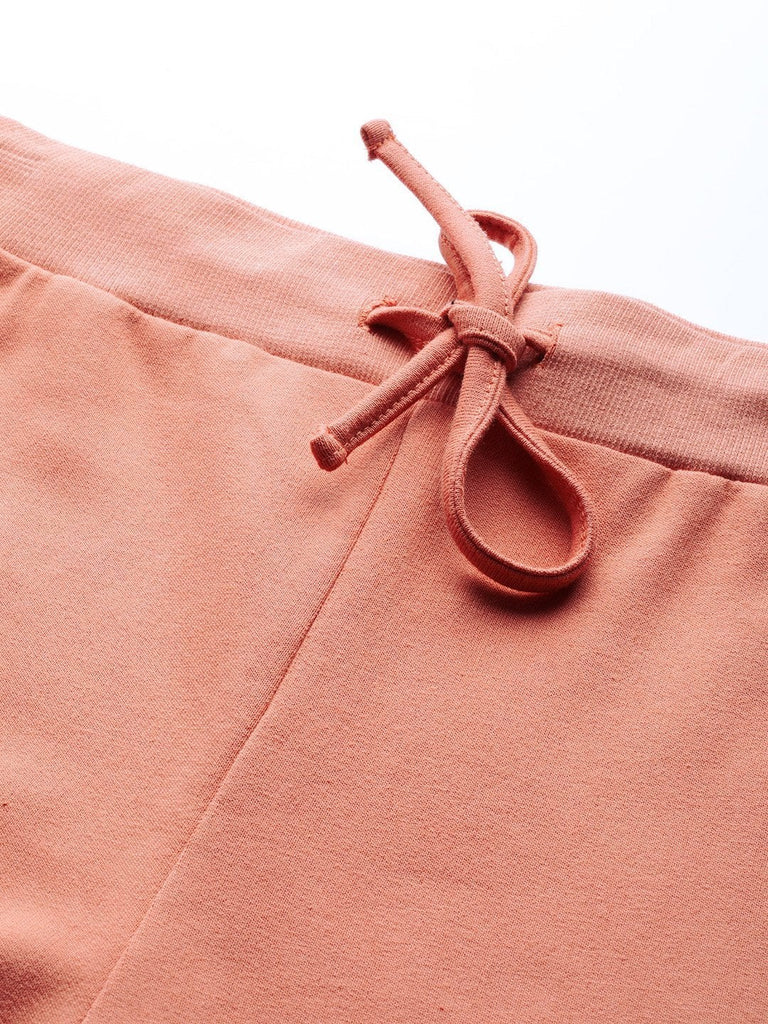 Women's Peach Terry Wide Leg Drawstring Pants