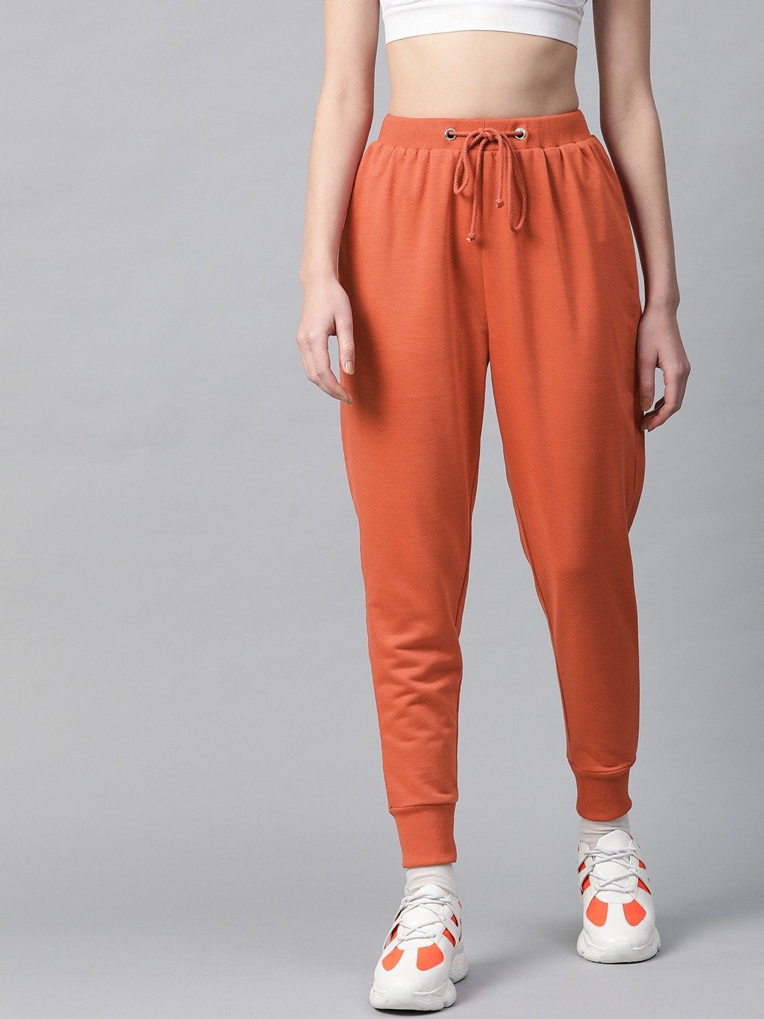 Women's Rust Inlay Pocket Terry Jogger Pants - SASSAFRAS