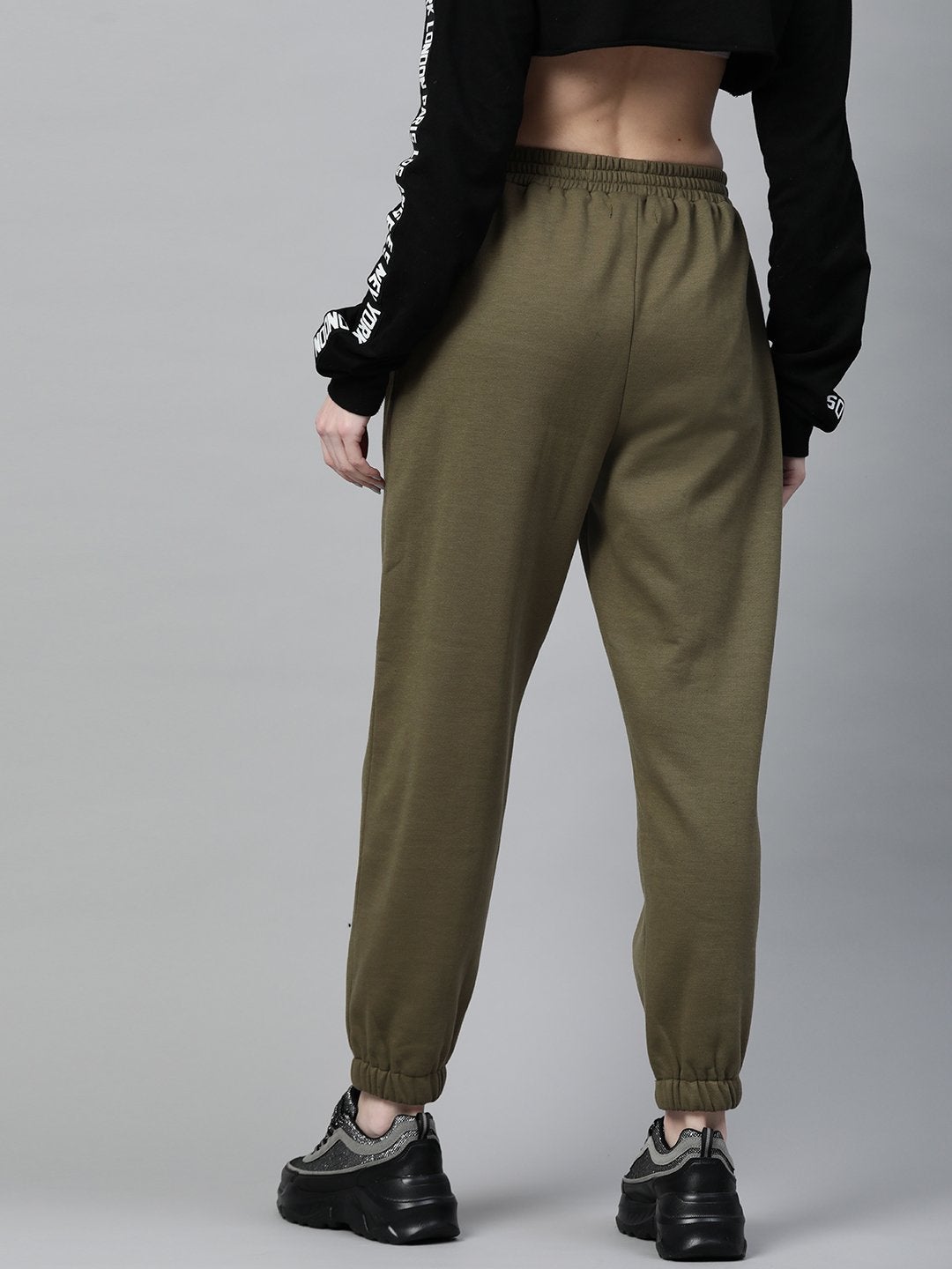 Women's Olive Fleece Jogger - SASSAFRAS