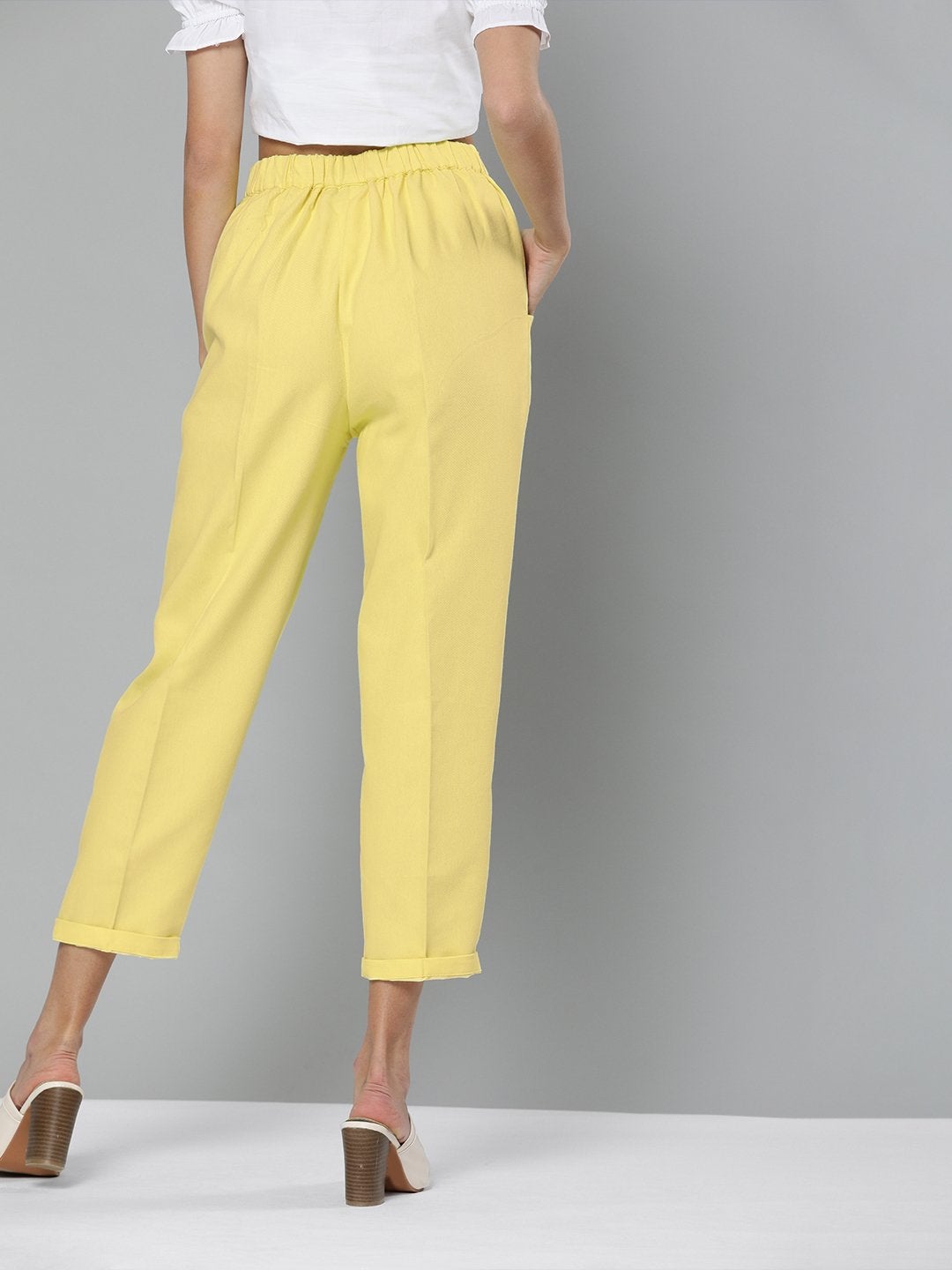 Women's Yellow Tapered Pants - SASSAFRAS