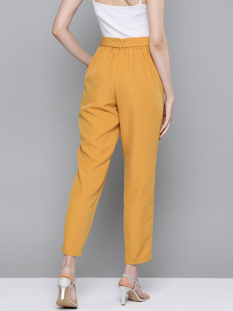Women's Mustard Tapered Pants