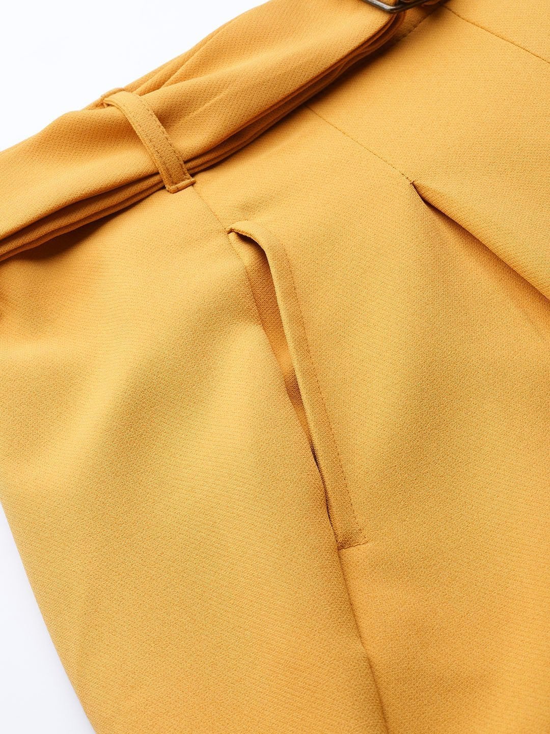 Women's Mustard Tapered Pants - SASSAFRAS