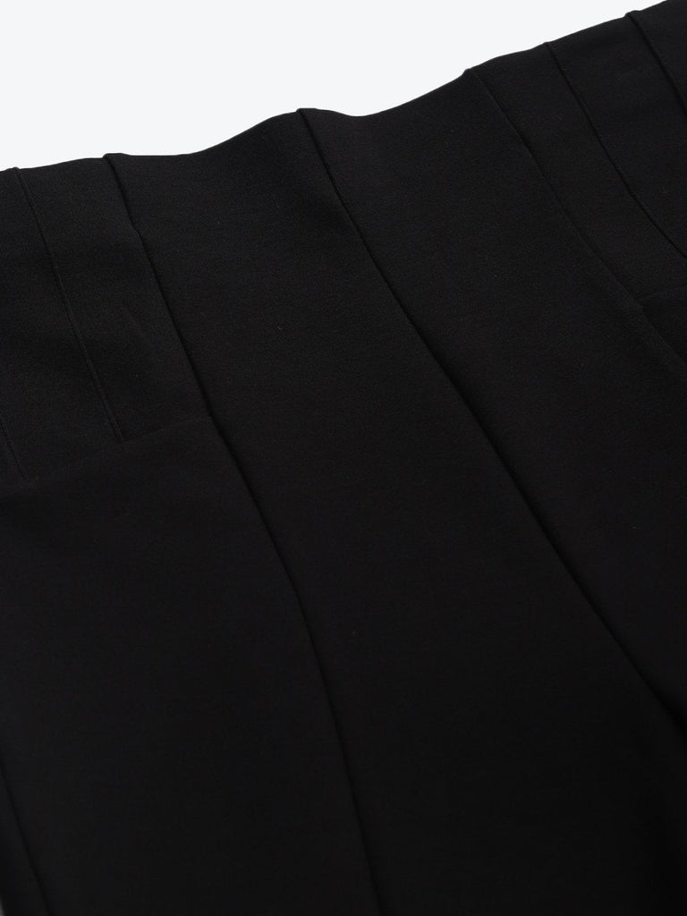 Women's Black Back Zipper High Waist Jeggings