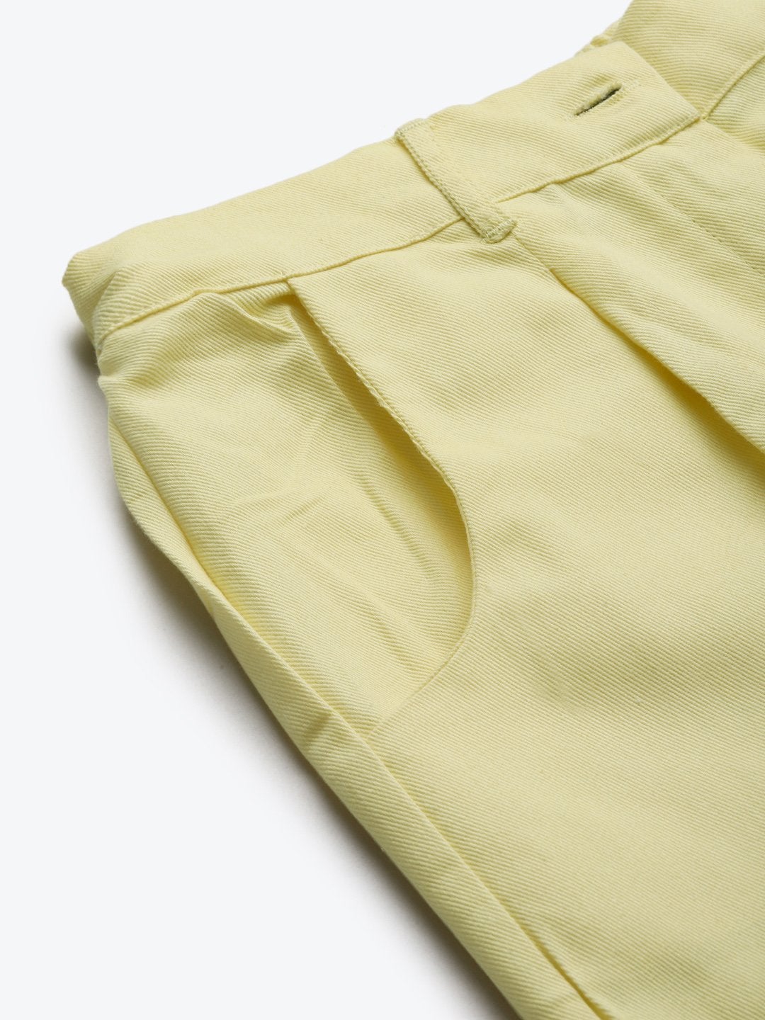 Women's Yellow Twill Straight Pants - SASSAFRAS