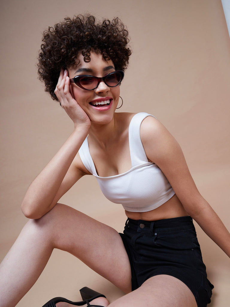 Women's Black Denim Shorts