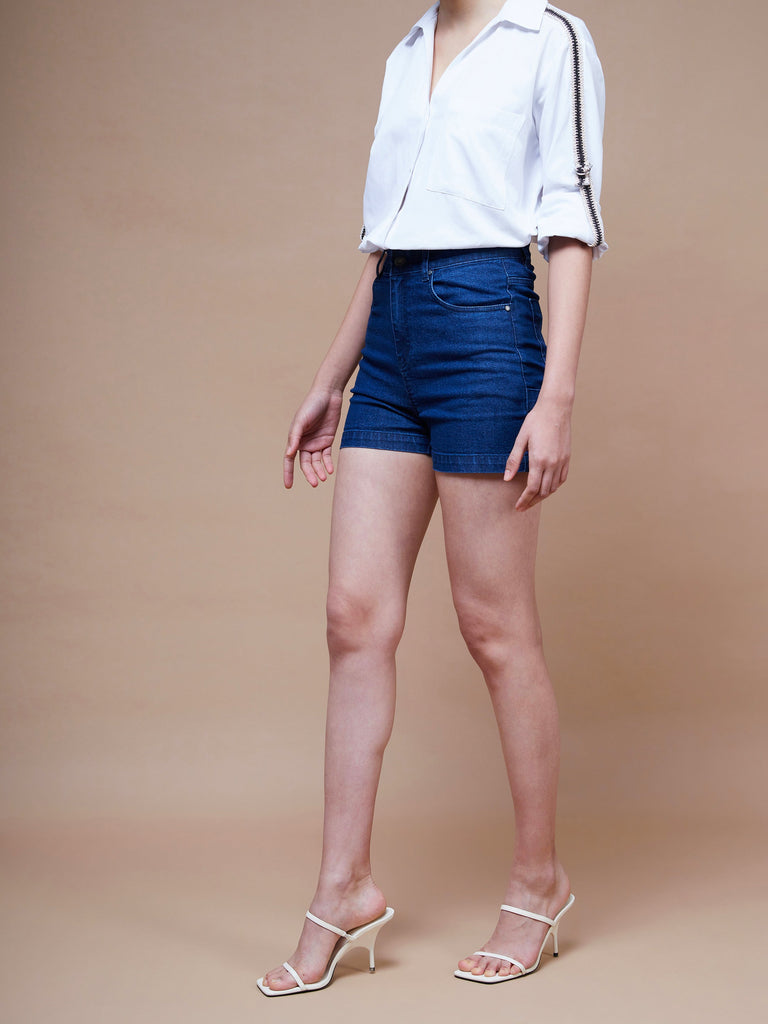 Women's Blue Denim Shorts