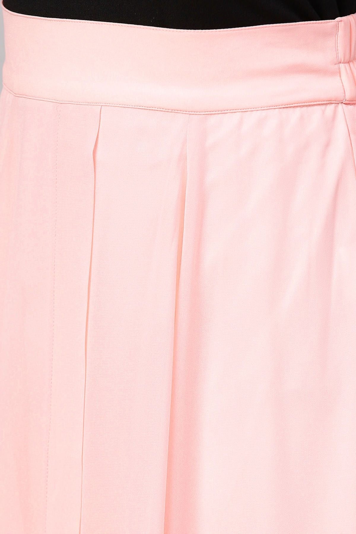 Women's Pink A-Line Front Slit Skirt - SASSAFRAS