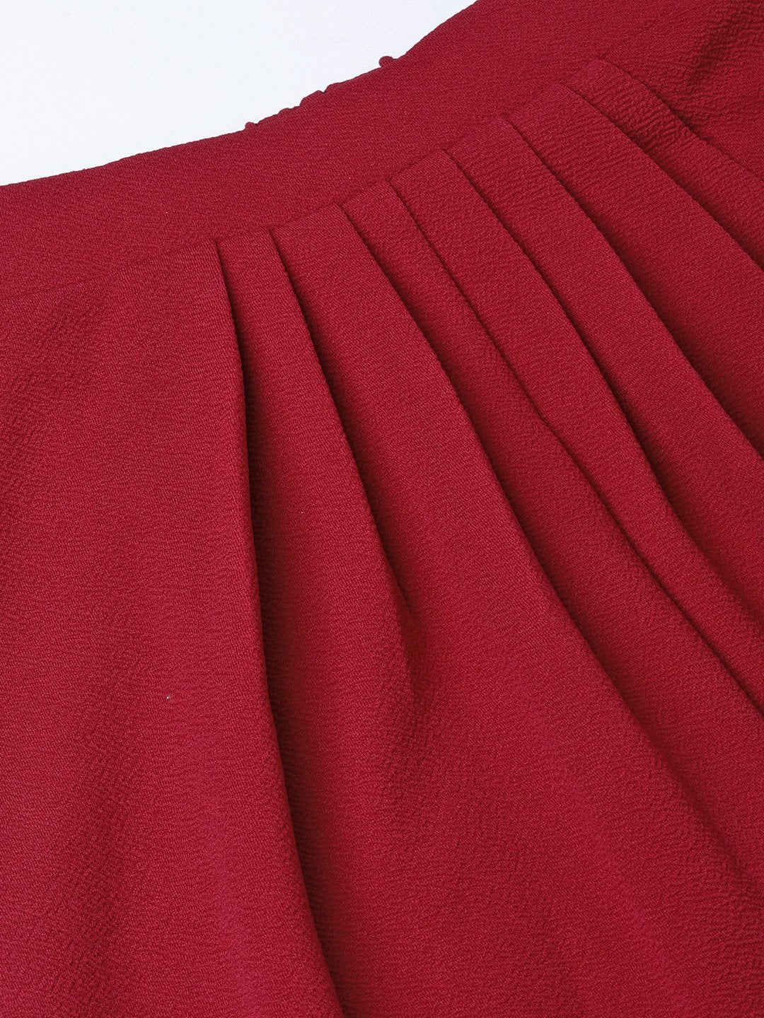 Women's Maroon Tulip Skirt - SASSAFRAS