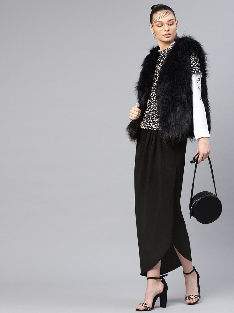 Women's Black Tulip Skirt