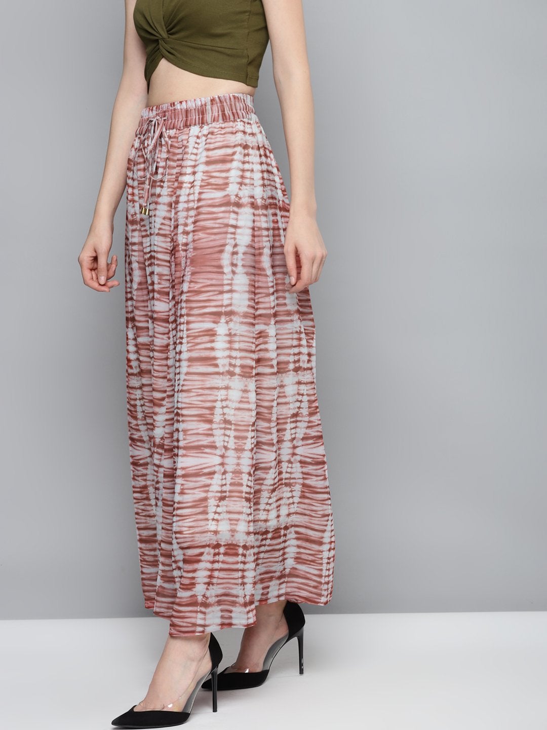 Women's Rust Tie & Dye Maxi Skirt - SASSAFRAS