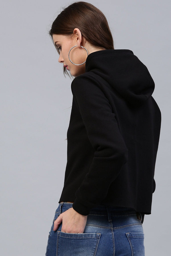 Women's Bow Kitty Black Sweatshirt