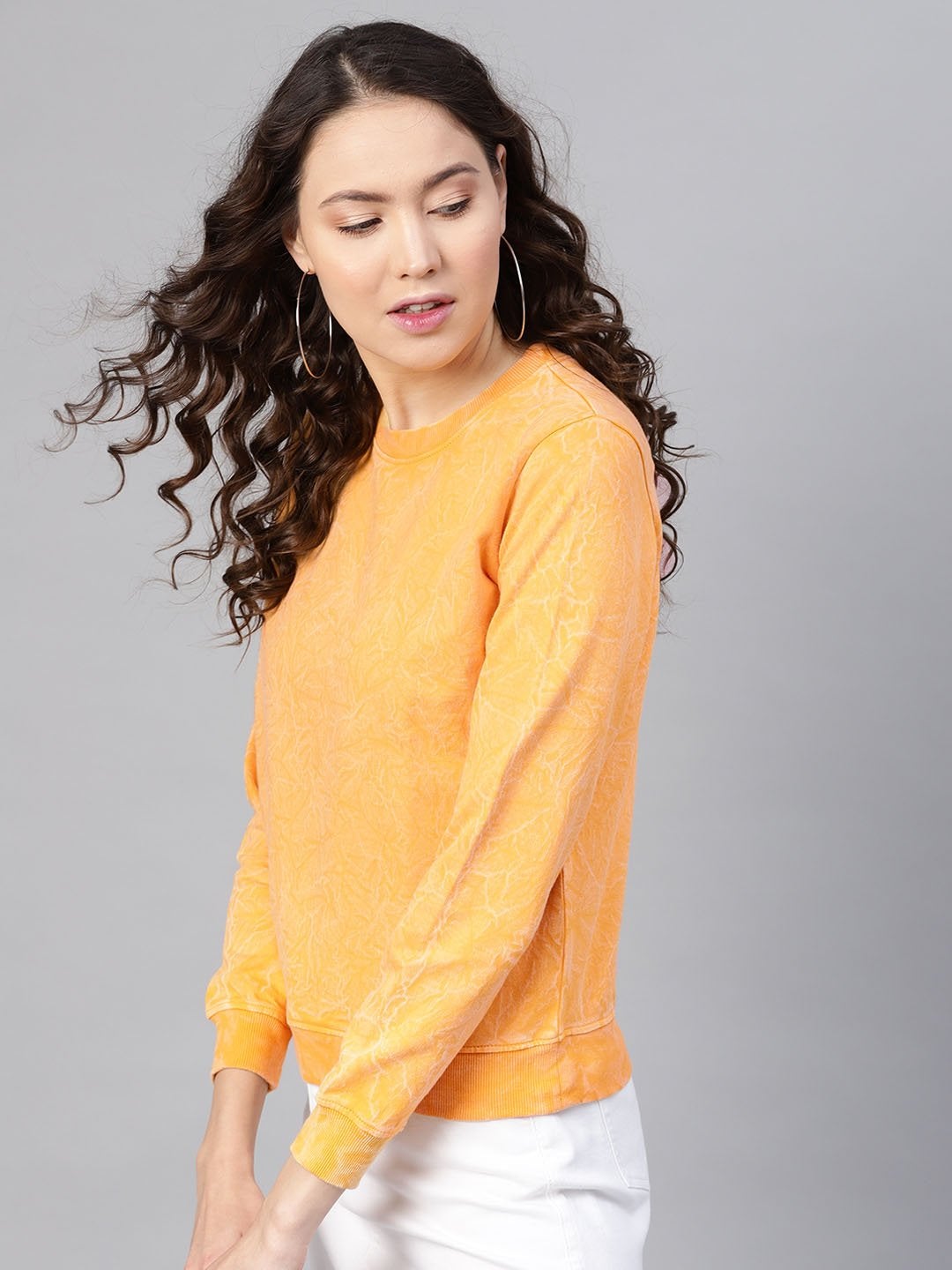 Women's Yellow Stone Washed Sweatshirt - SASSAFRAS