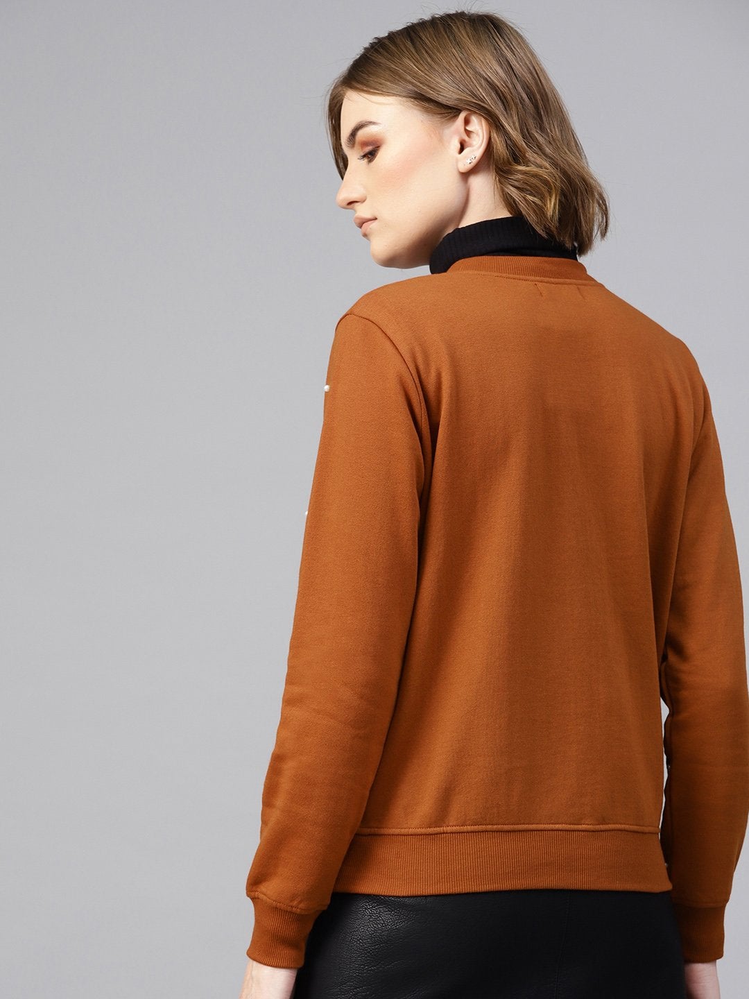 Women's Brown Pearl Sweatshirt - SASSAFRAS