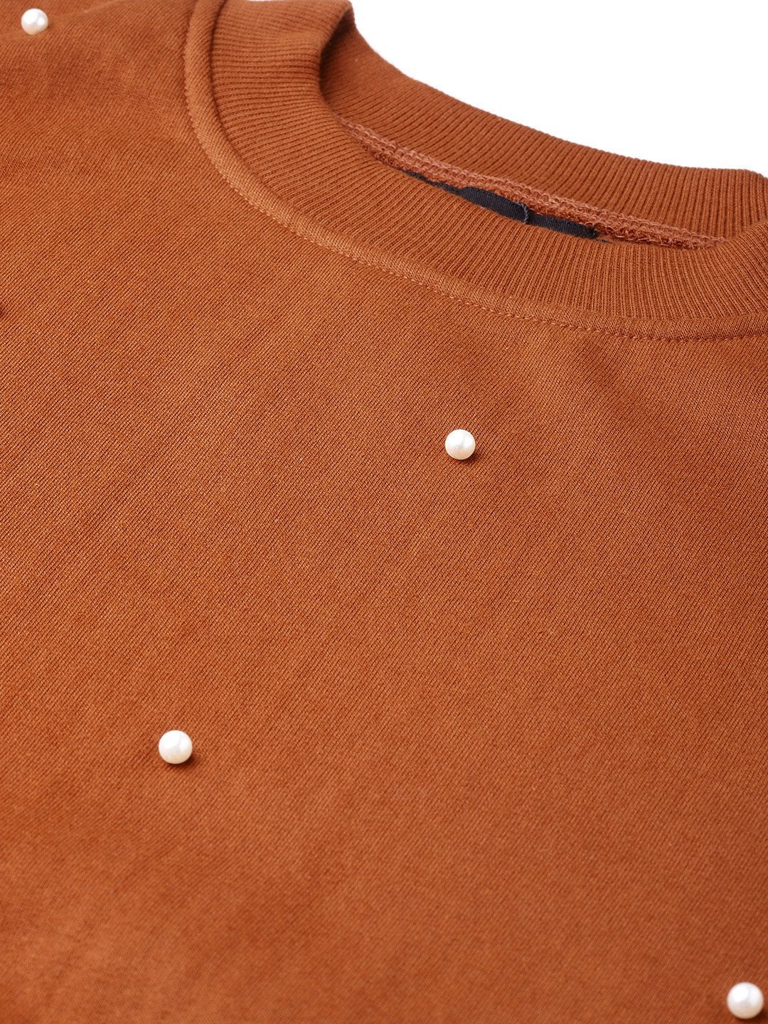 Women's Brown Pearl Sweatshirt - SASSAFRAS