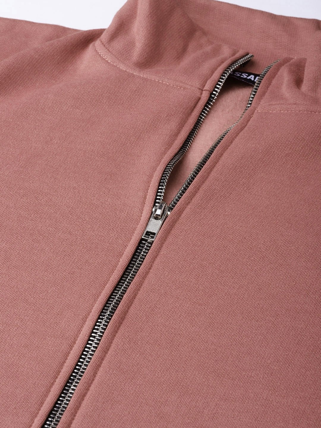 Women's Dusty Pink Zipper Sweatshirt - SASSAFRAS