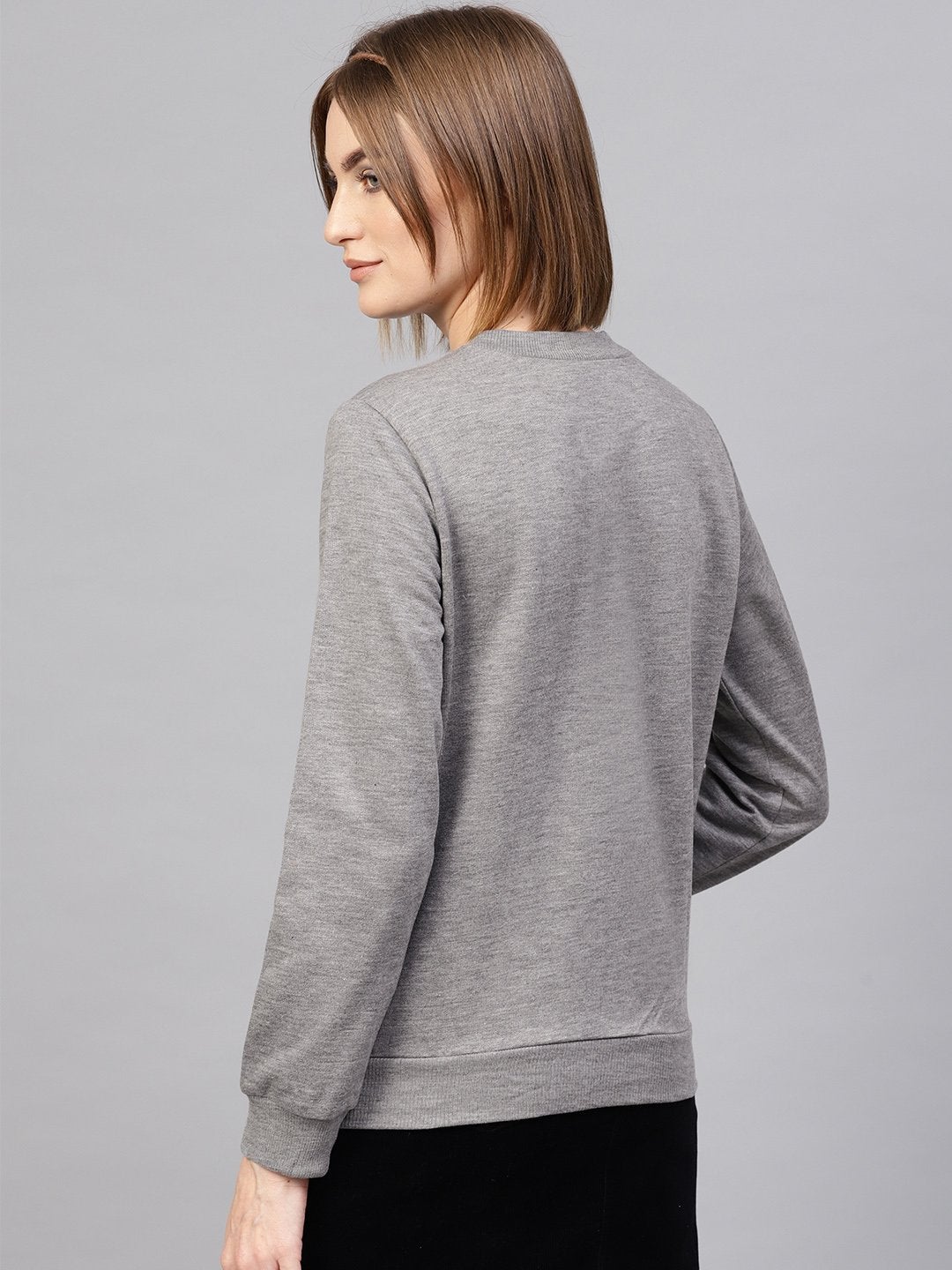 Women's Grey Tree Print Sweatshirt - SASSAFRAS