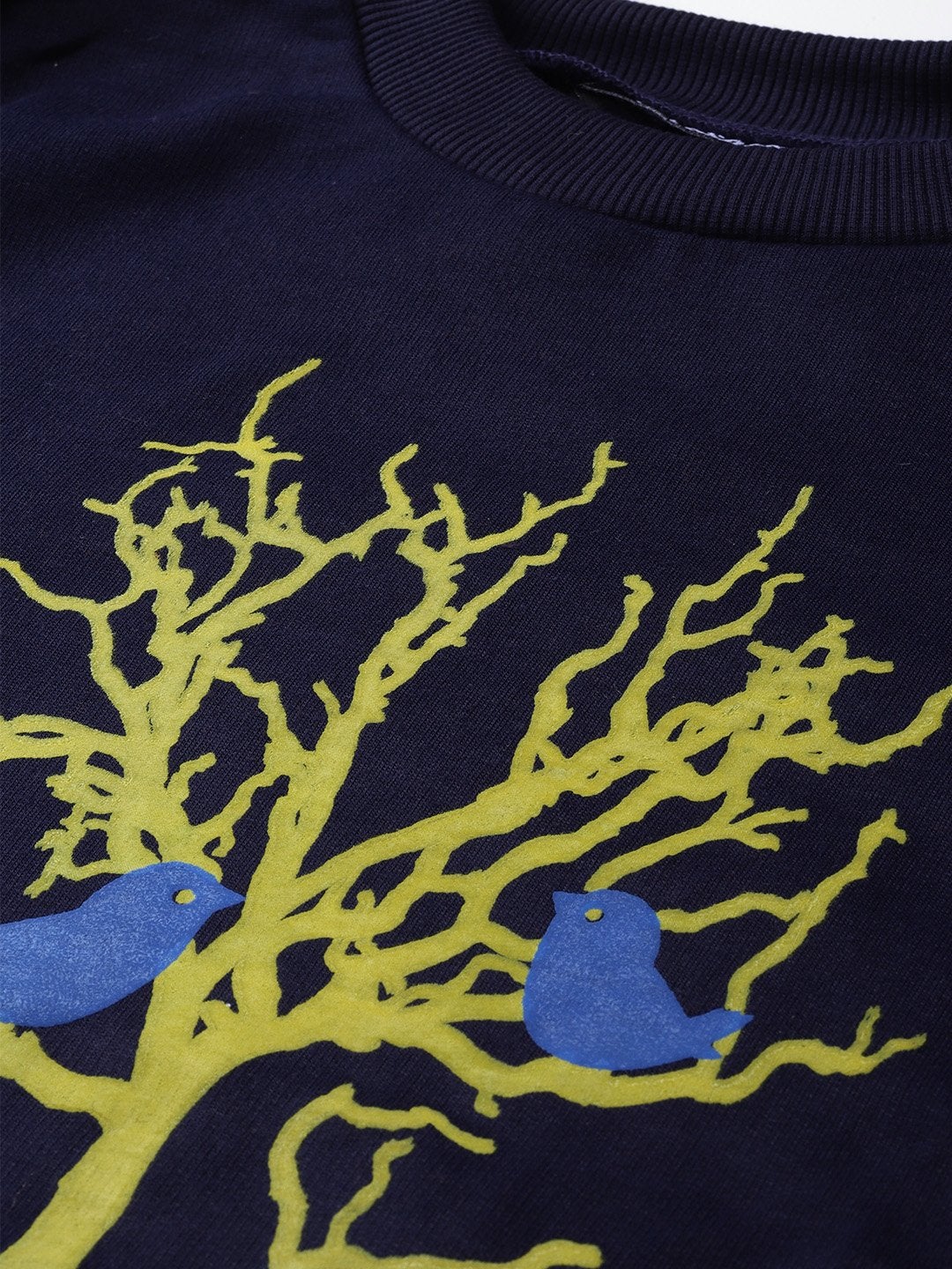 Women's Navy Tree Print Sweatshirt - SASSAFRAS