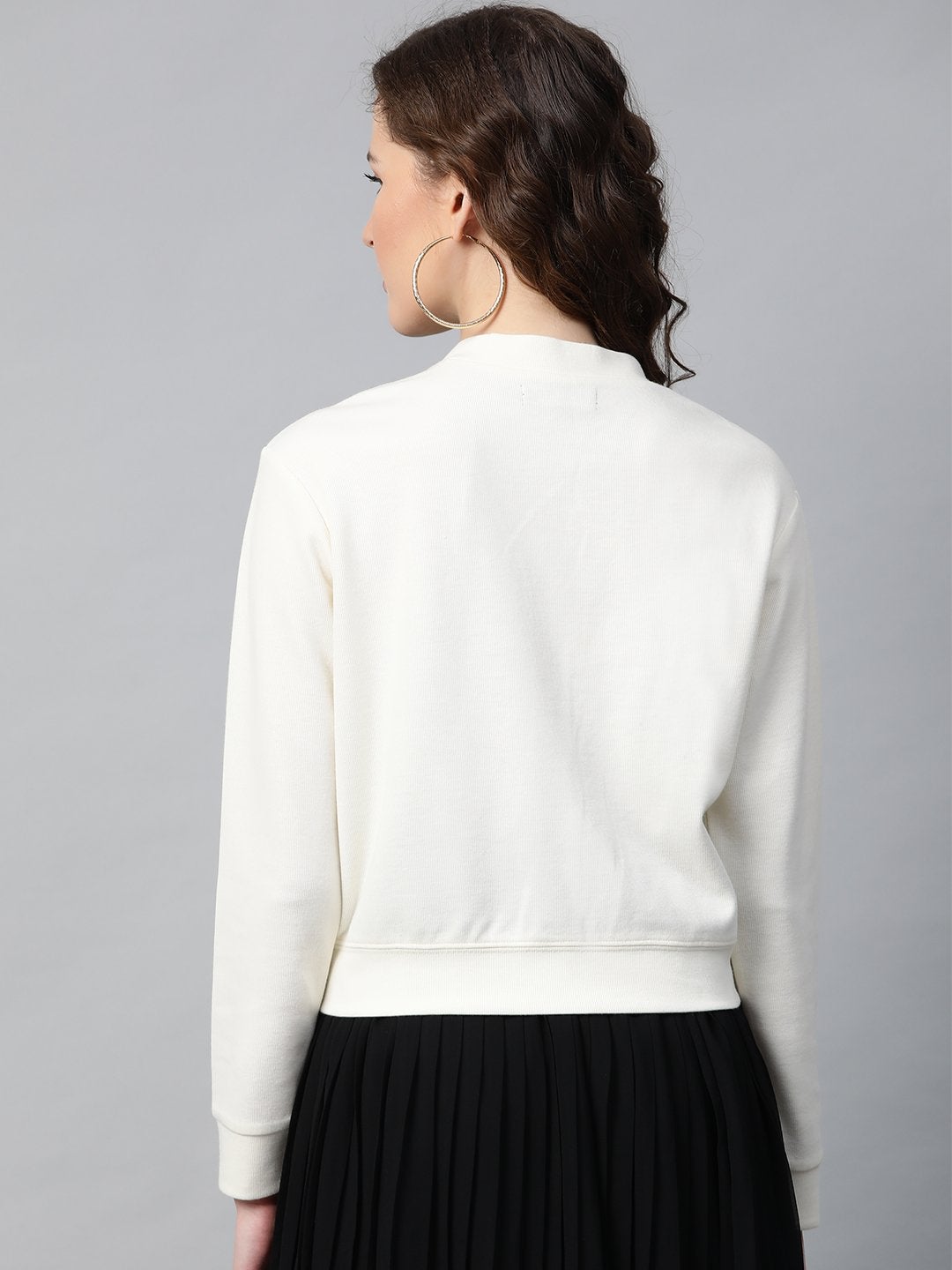 Women's Off White Front Button Cardigan - SASSAFRAS