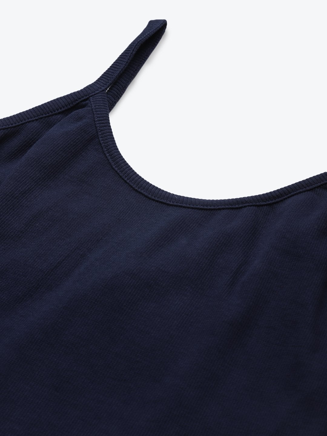 Women's Navy Strappy Crop Top - SASSAFRAS