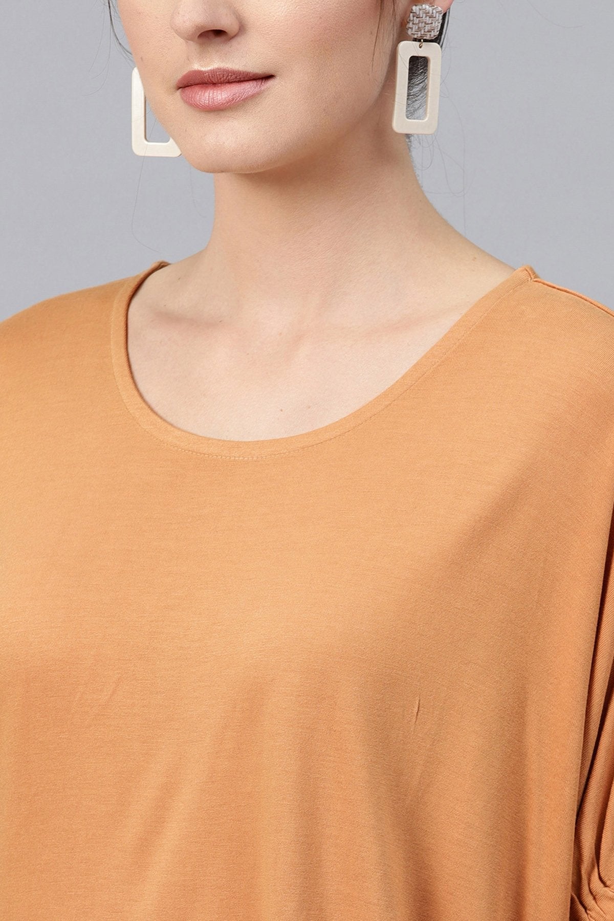 Women's Brown Boxy Top - SASSAFRAS