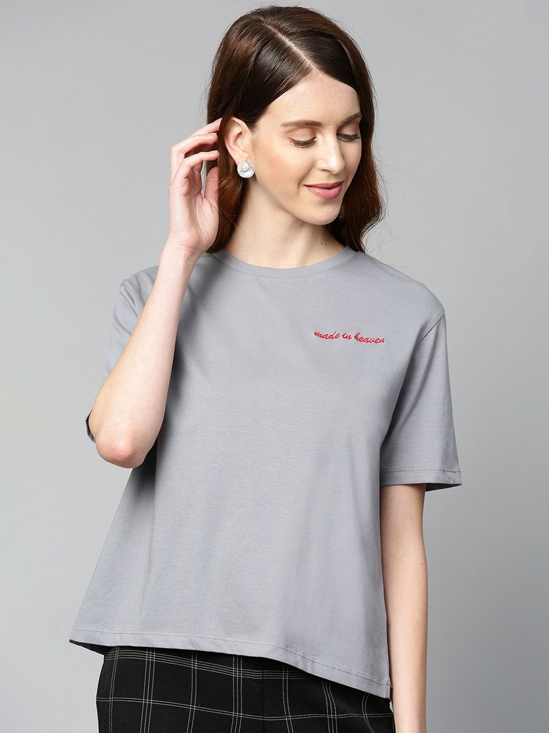 Women's Grey Made-In-Haven T-Shirt - SASSAFRAS