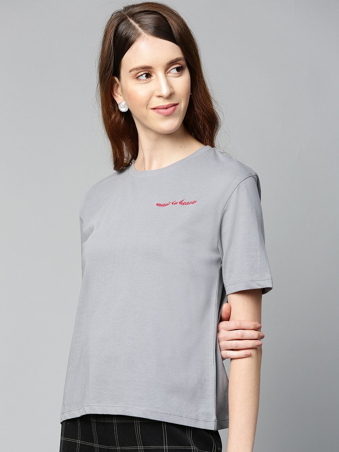 Women's Grey Made-In-Haven T-Shirt - SASSAFRAS