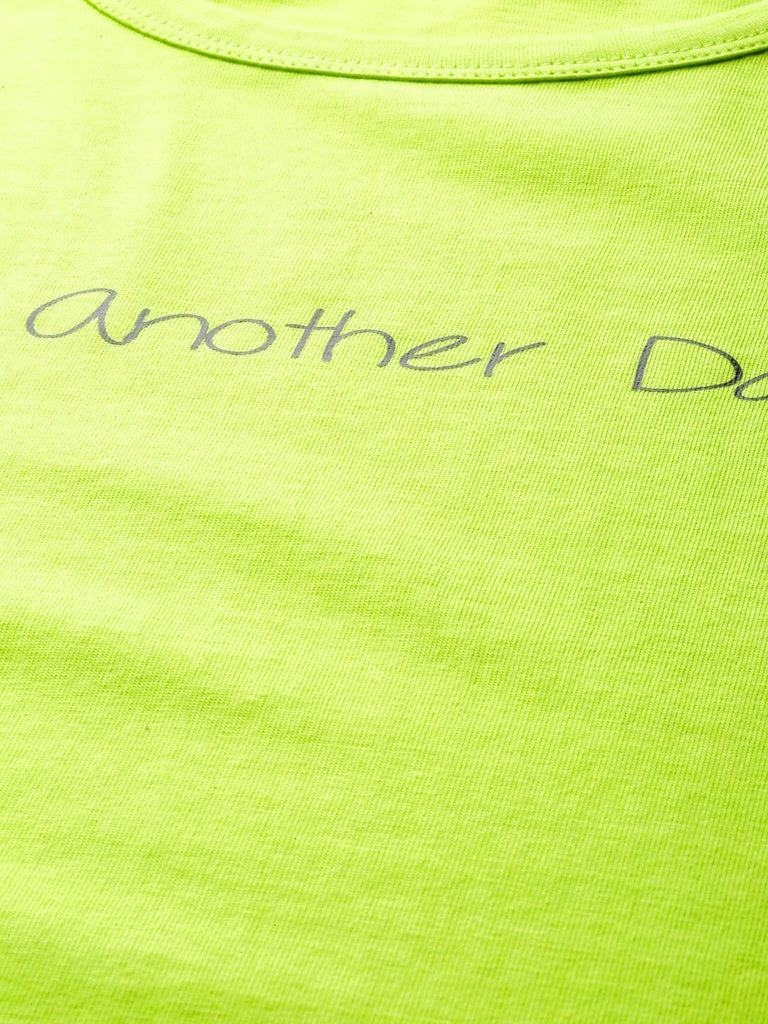 Women's Neon Green Just-Another-Day Crop T-Shirt