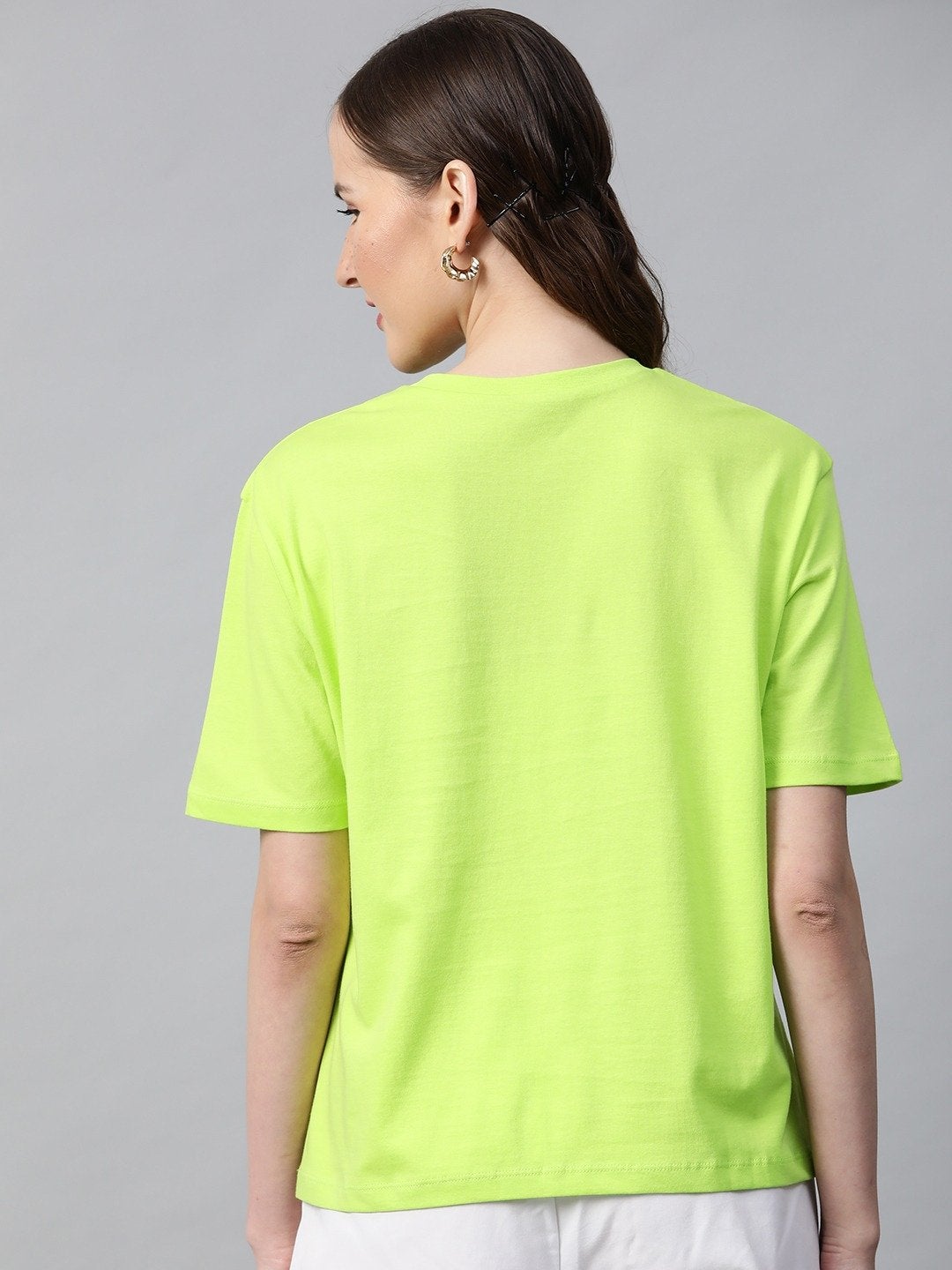 Women's Neon Green Perfectly-Imperfect T-Shirt - SASSAFRAS