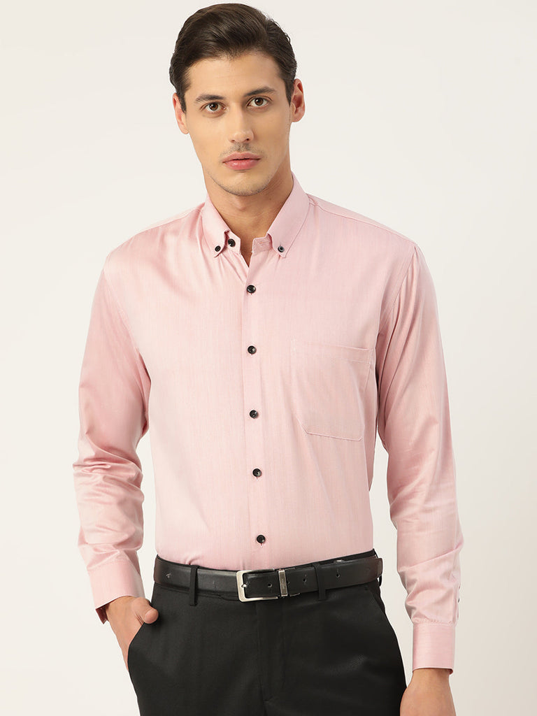 Men's Solid Formal Cotton Shirt ( SF 792Magenta )