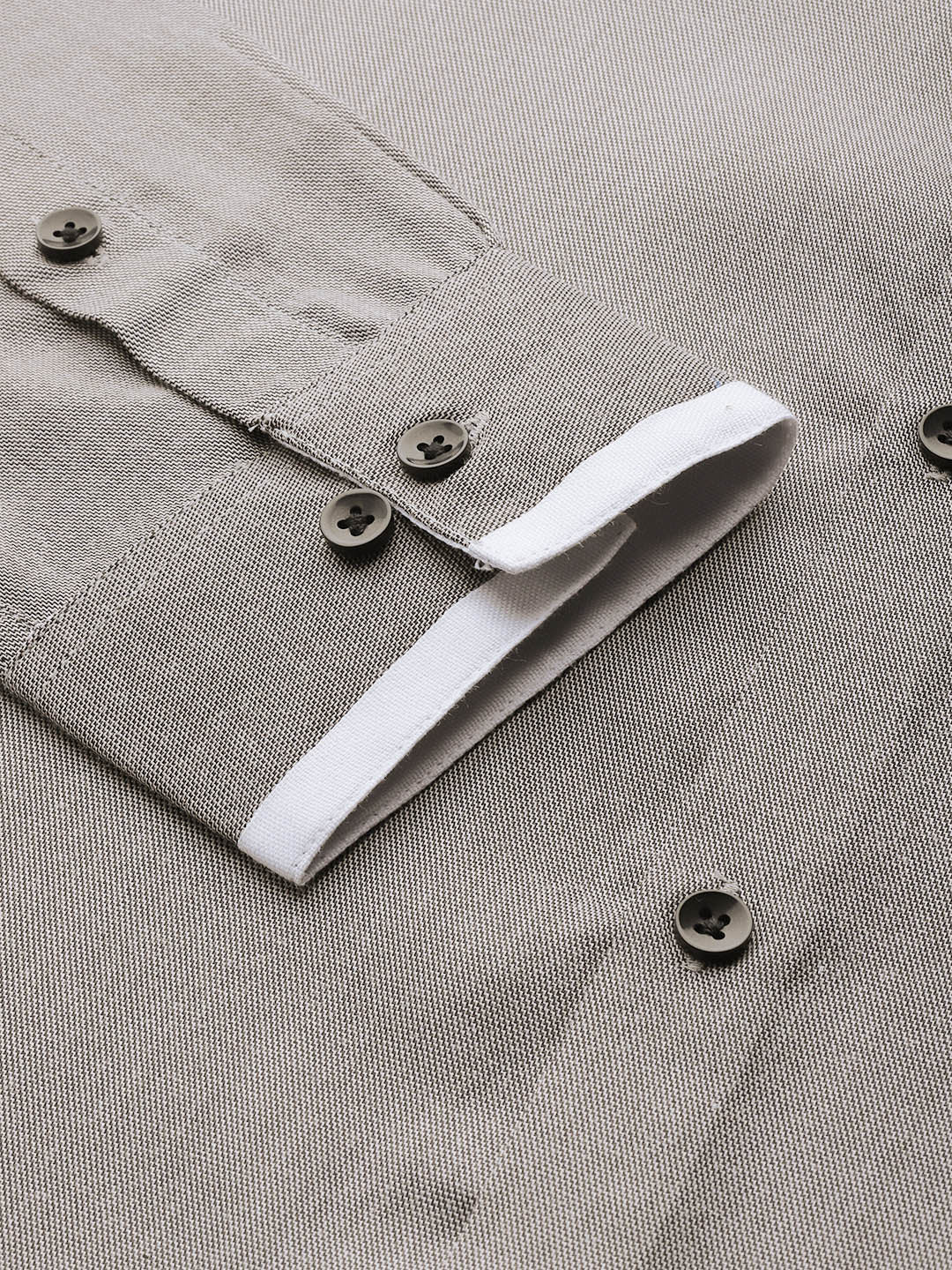 Men's  Cotton Solid Formal Shirts ( SF 796Charcoal ) - Jainish