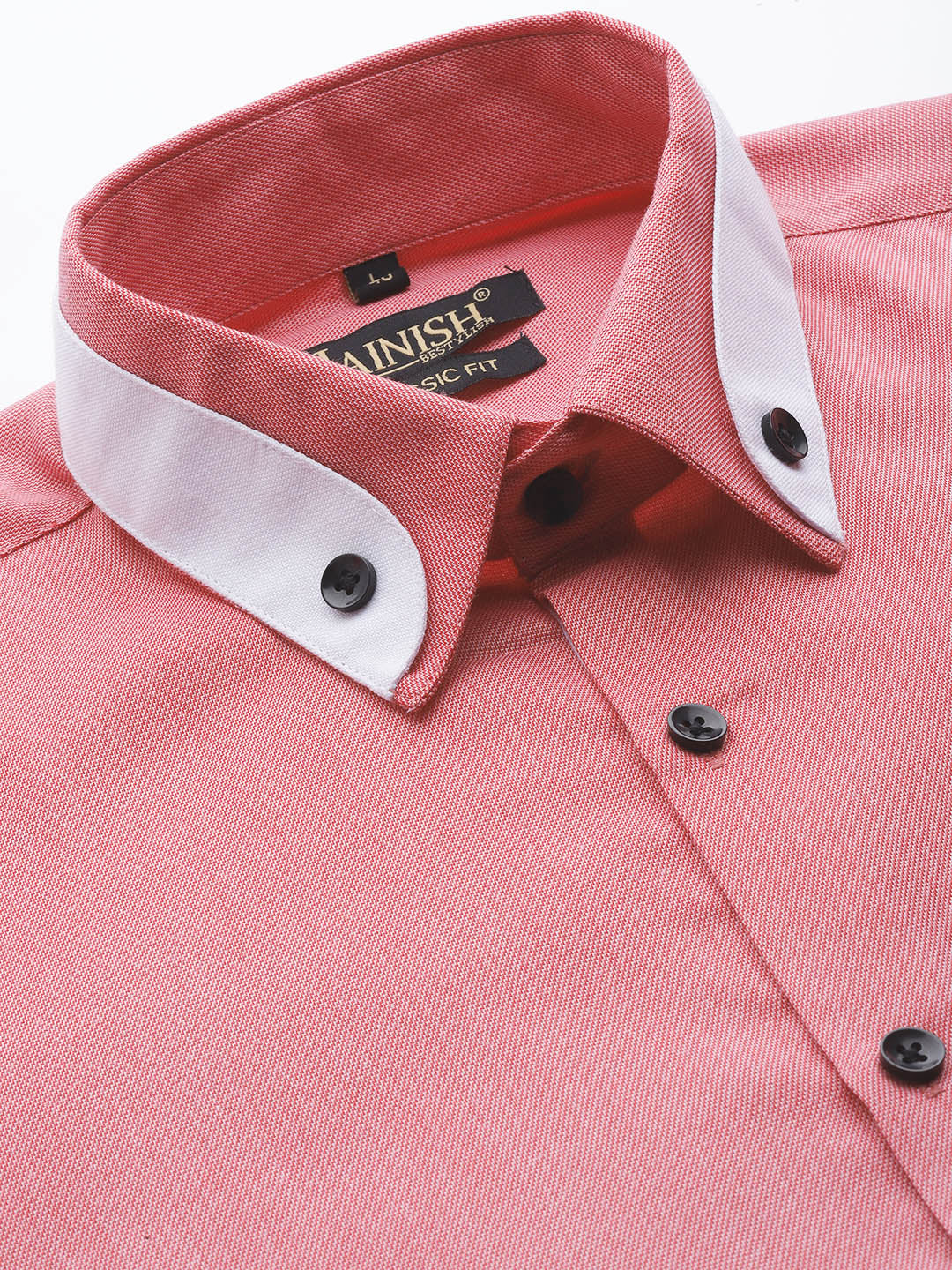 Men's  Cotton Solid Formal Shirts ( SF 796Red ) - Jainish
