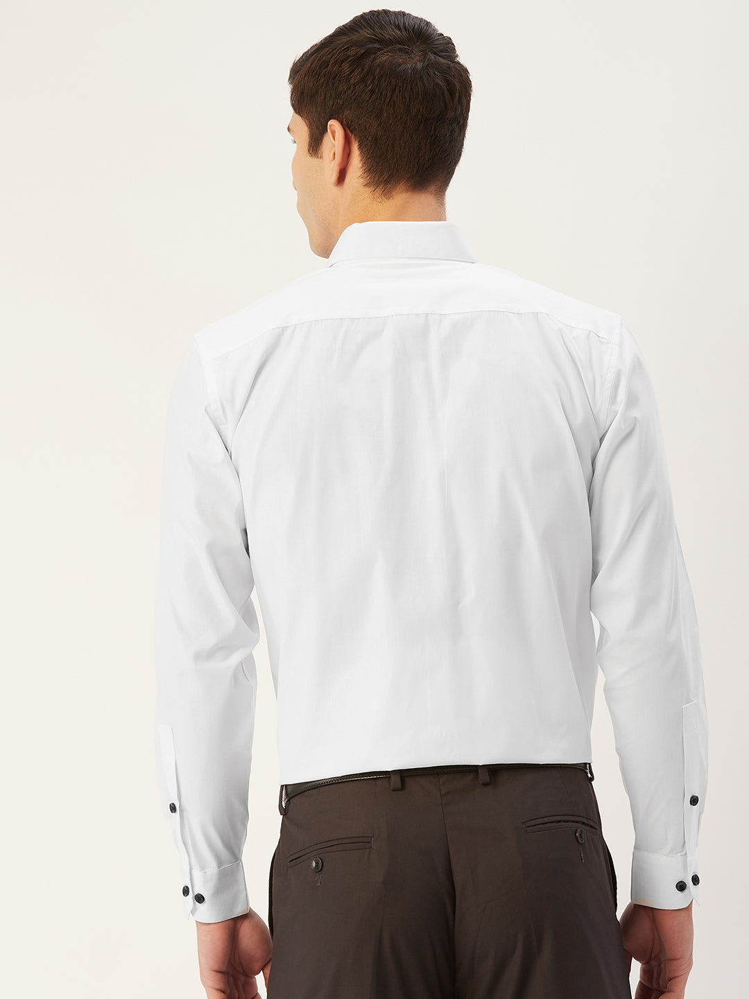 Men's Cotton Printed Formal Shirts ( SF 806White ) - Jainish