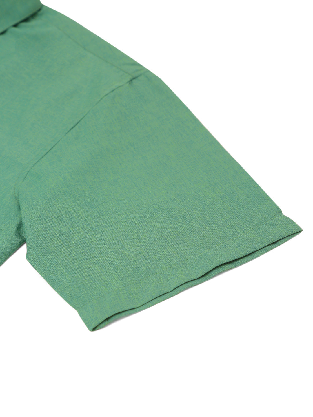 Men's Cotton Solid Half Sleeve Formal Shirts ( SF 811Green ) - Jainish