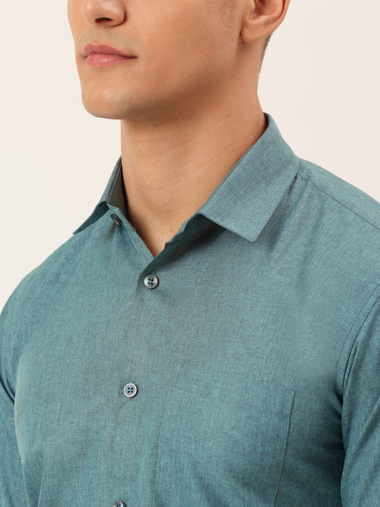 Men's Cotton Solid Half Sleeve Formal Shirts ( SF 811Grey )