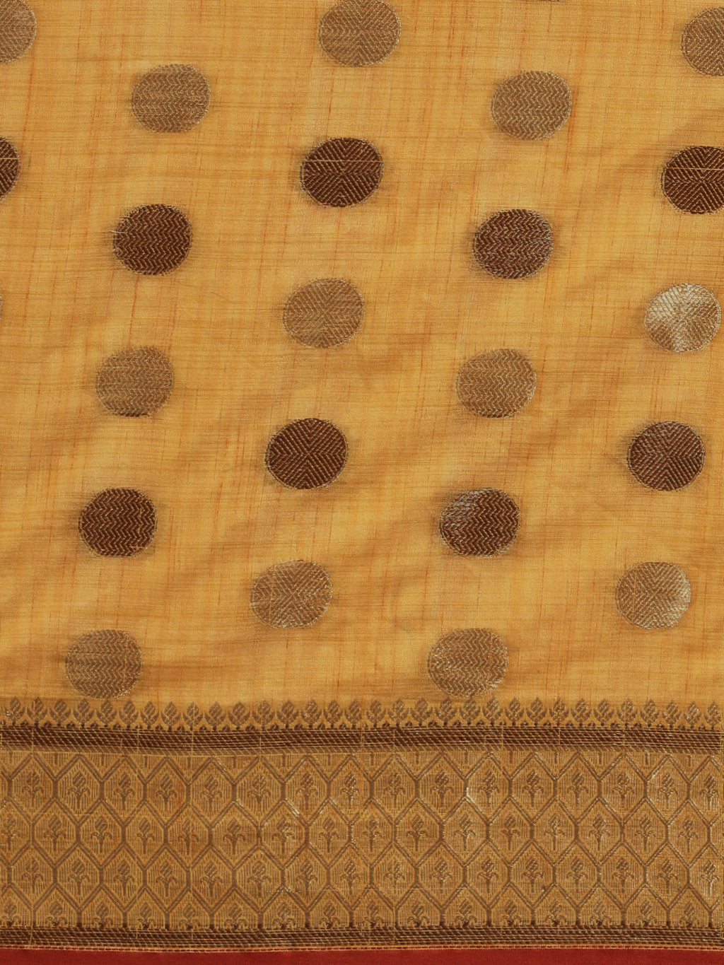Women's Yellow Cotton Handloom Woven Work Traditional Saree - Sangam Prints