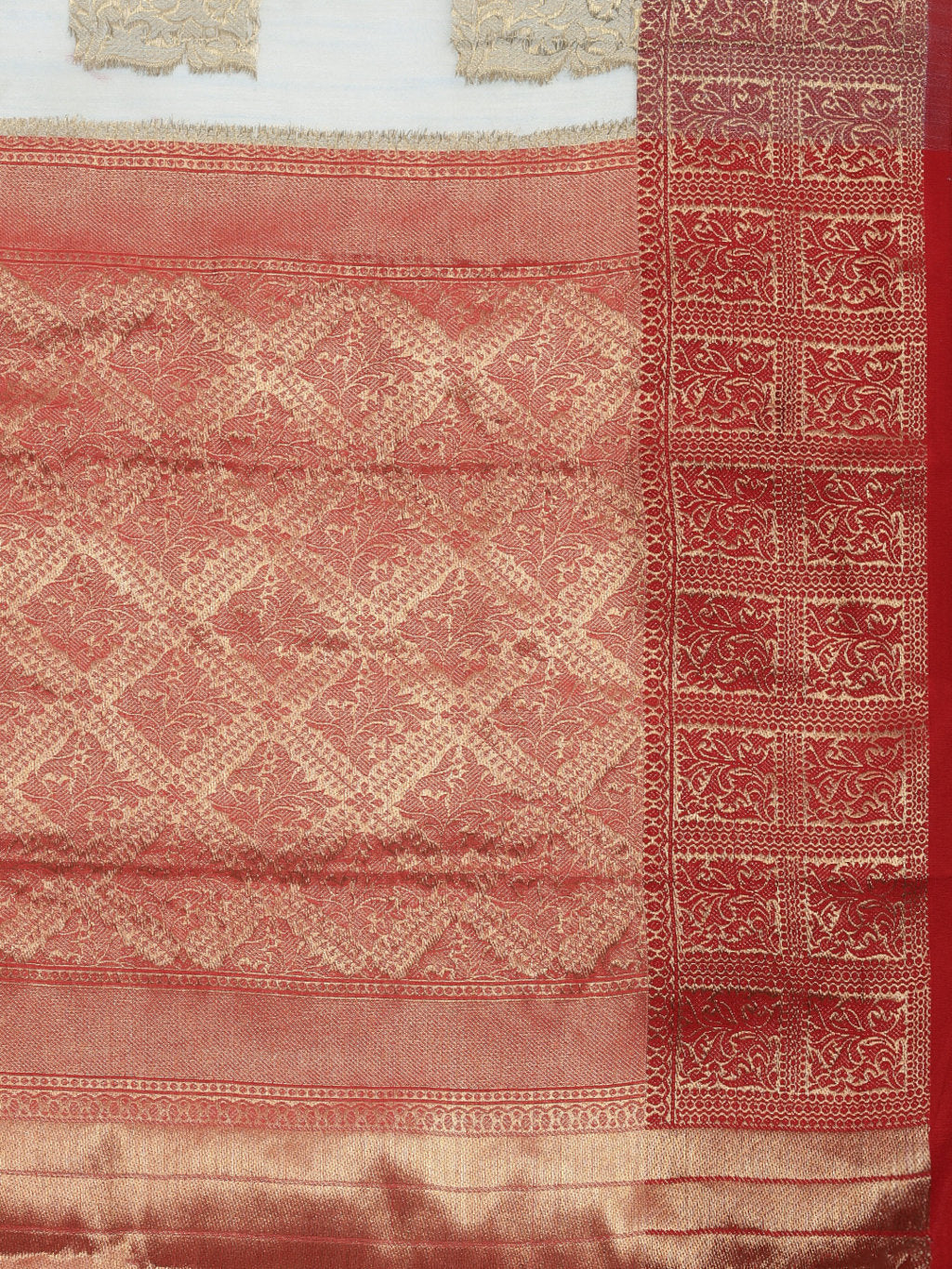 Women's Sky Blue Linen Woven Work Traditional Saree - Sangam Prints